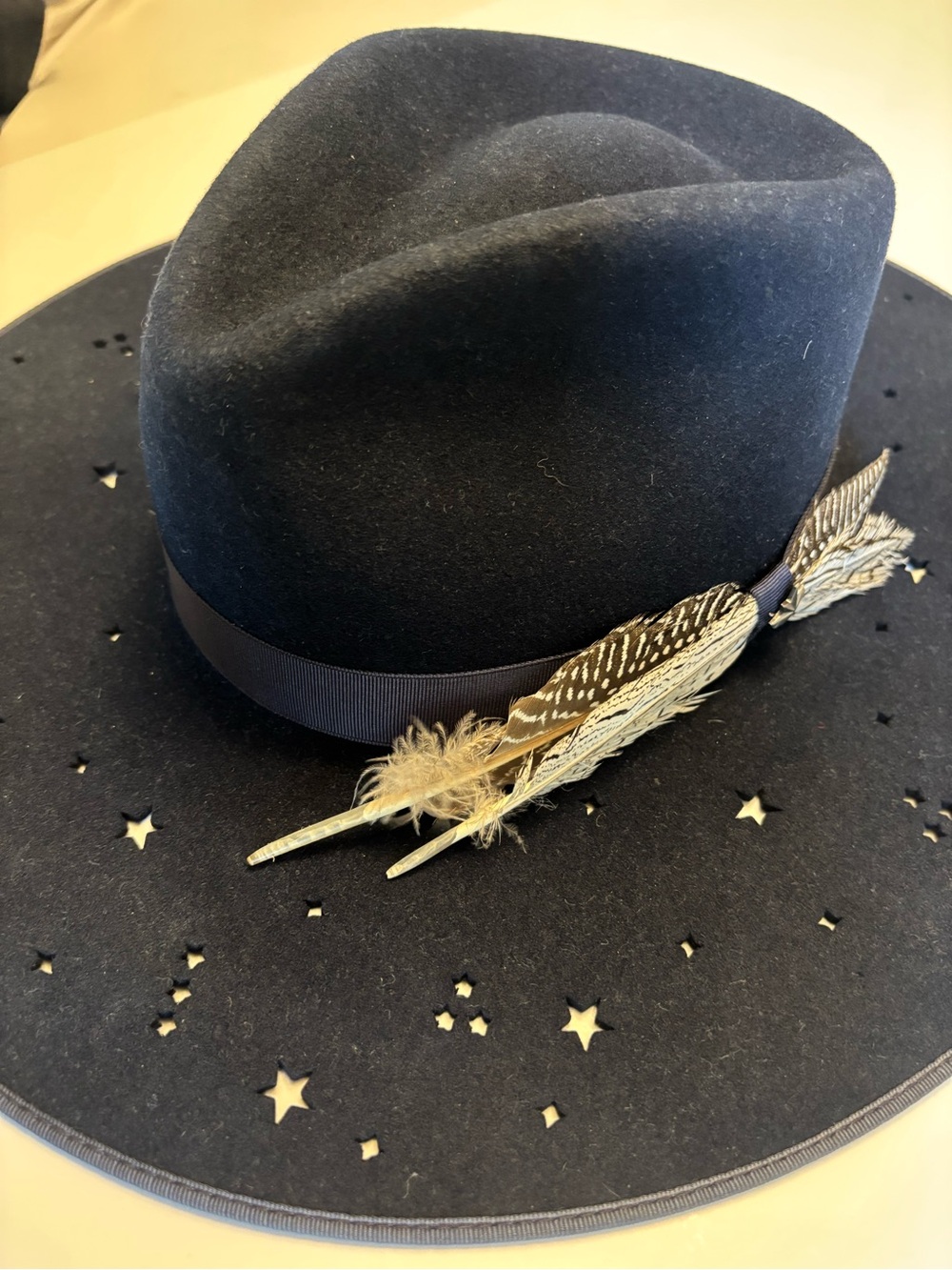 Stetson Night Sky Fedora Navy